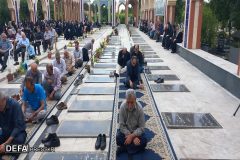 برگزاری باشکوه دعای عرفه بر سر مزار شهدای تنکابن با حضور پرشور عزاداران
