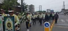 تشیع پرشکوه جانباز شهید سیدحبیب حسینی در تنکابن؛ نماد وفاداری مردم به آرمان‌های شهدا