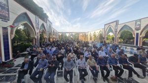 برگزاری باشکوه دعای عرفه بر سر مزار شهدای تنکابن با حضور پرشور عزاداران